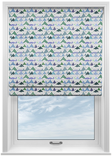 Cloudy Peaks, Icicle - Twist&Fit Roman Blind